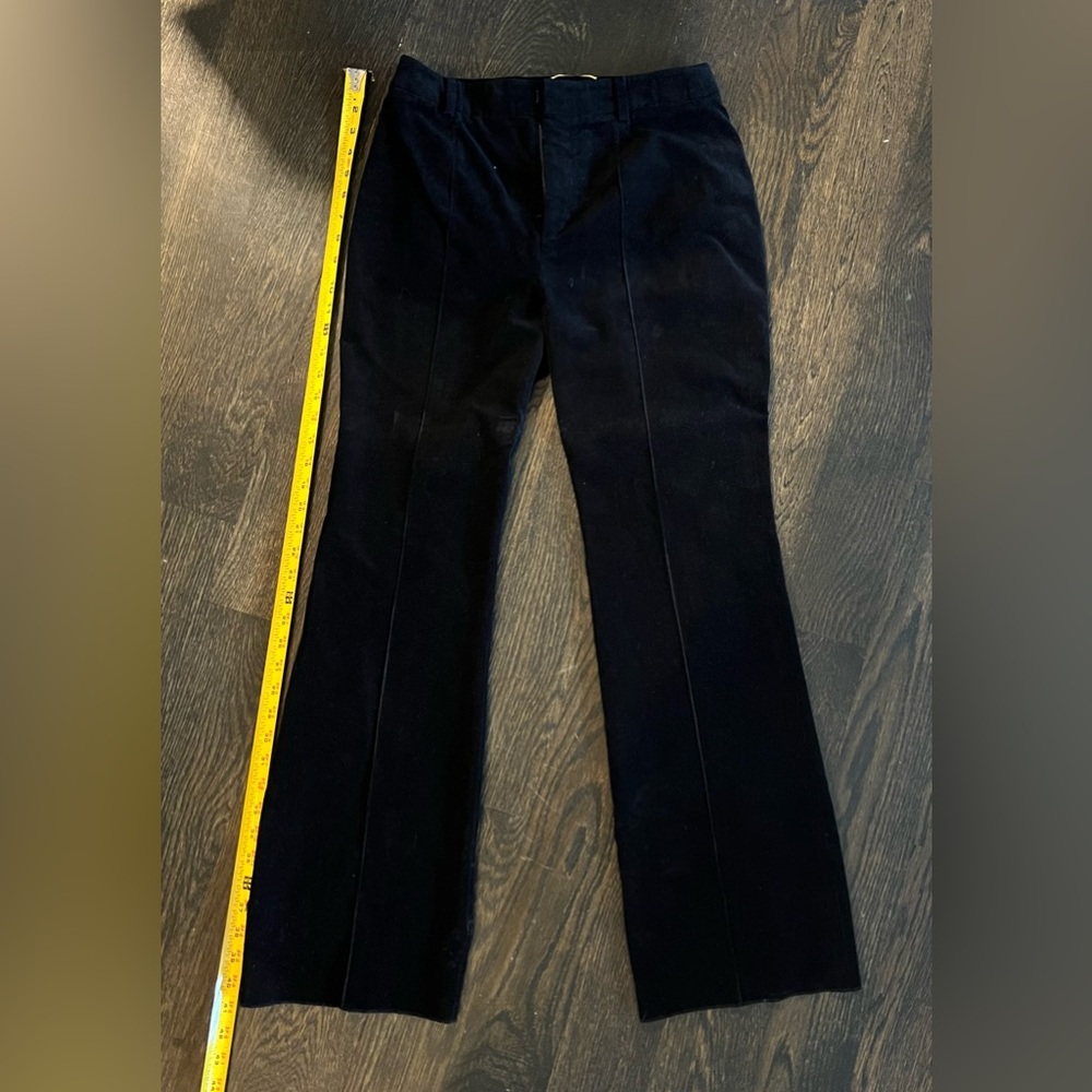 Saint Laurent YSL Corduroy Black Boot Leg Pants